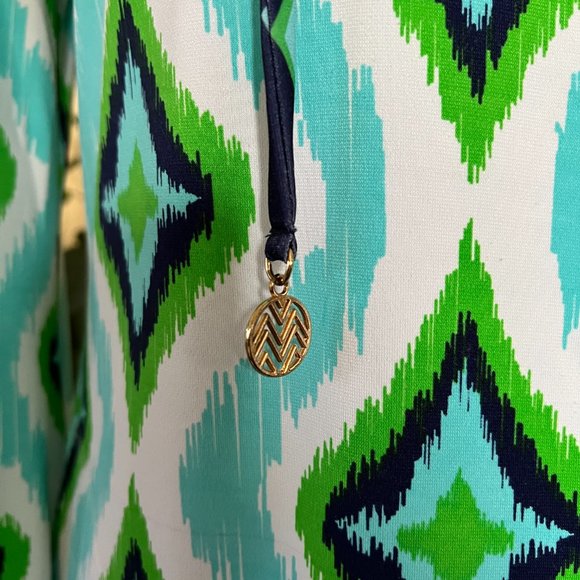 Macbeth Collection Blue & Green Hooded Swimsuit Coverup, sz XS - Picture 4 of 10